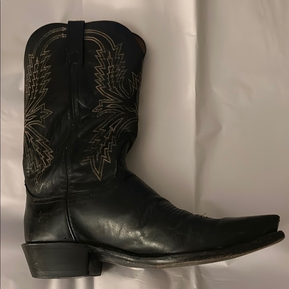 Lucchese Black Cowboy Boots - Picture 2 of 7
